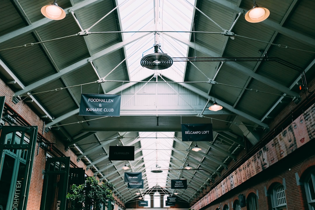 lighted building ceiling