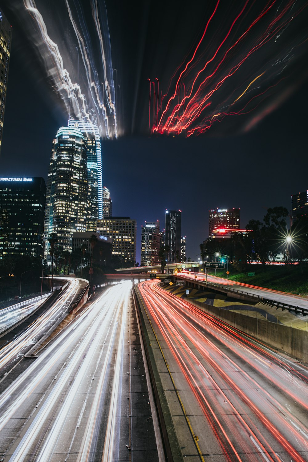 timelapse photography of road during nighttime