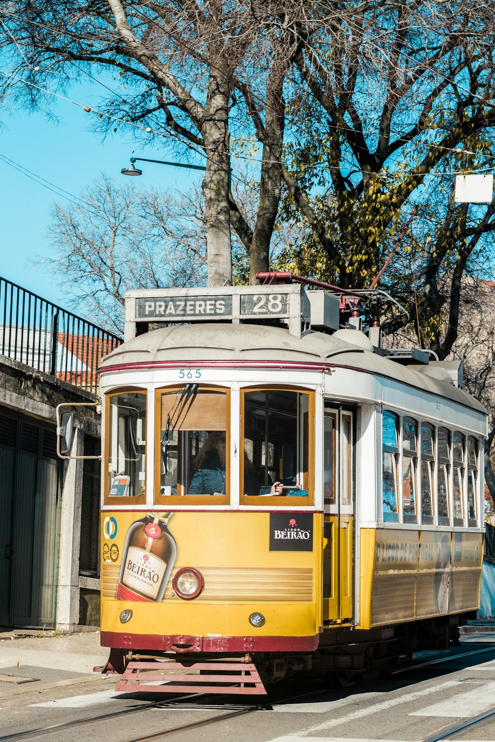 yellow tram