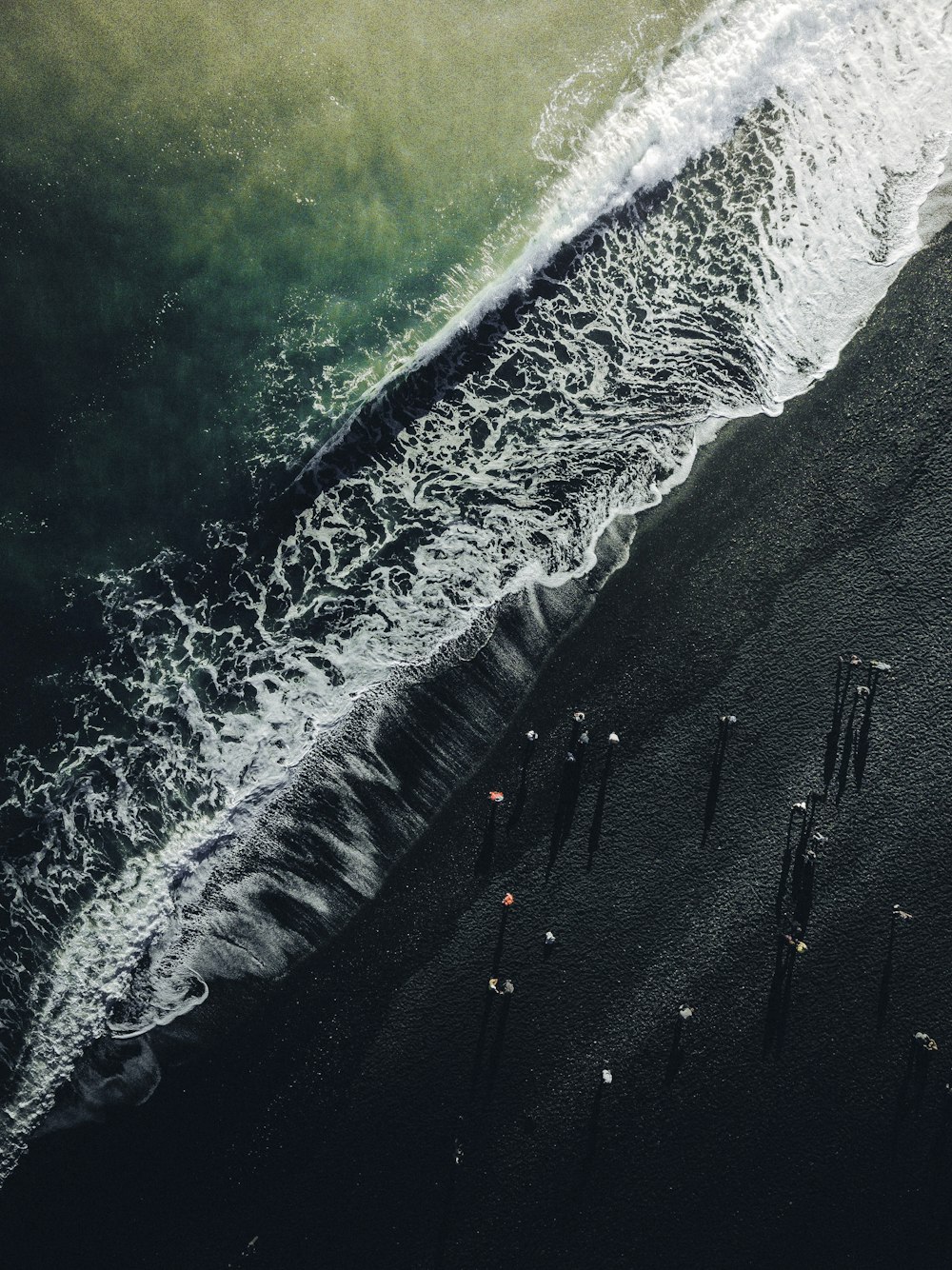 aerial view photography of beach