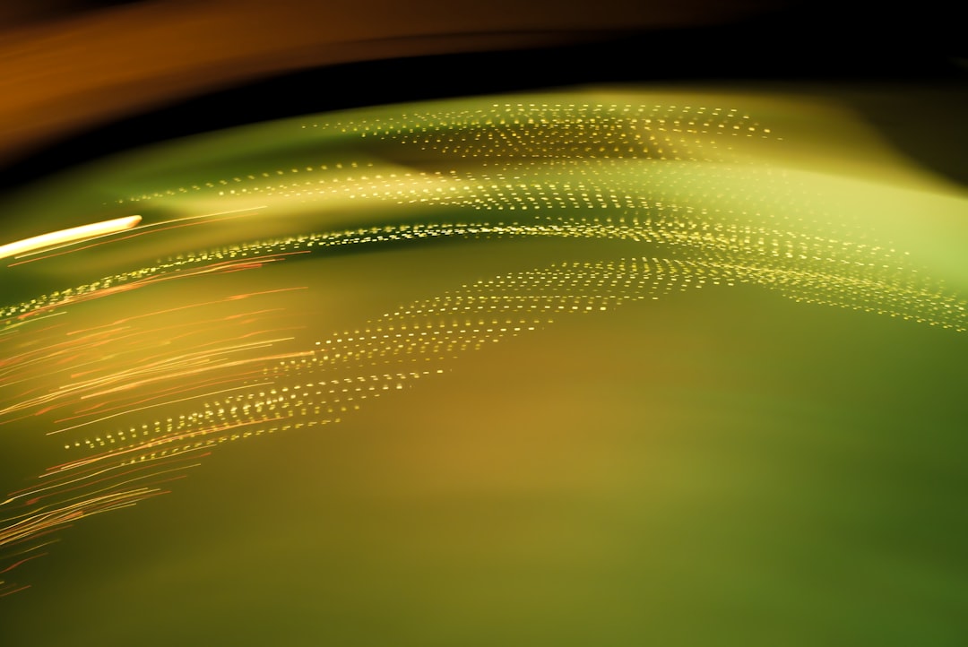green and brown floral textile, Reflection of Lights on Water