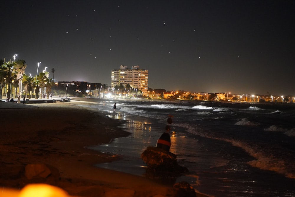 beach near buildings