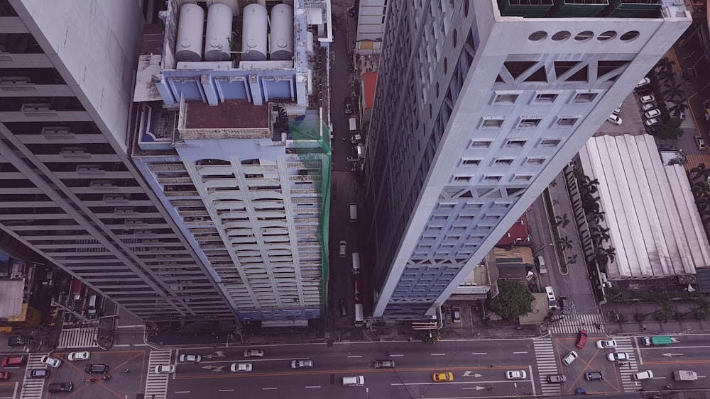 Luftbildaufnahmen von Hochhäusern