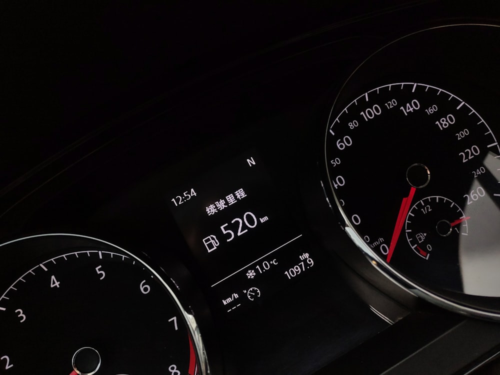 vehicle analog speedometer control panel