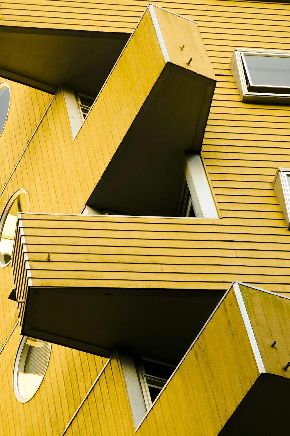 yellow wooden building