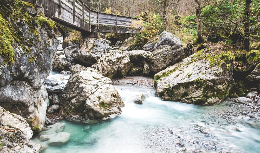 Gewässer und Felsen tagsüber