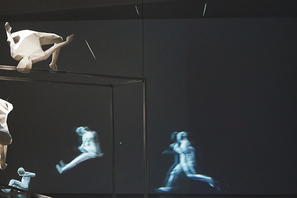 A still from one of dada bens' artistic video projects, capturing a moment of surreal performance art.