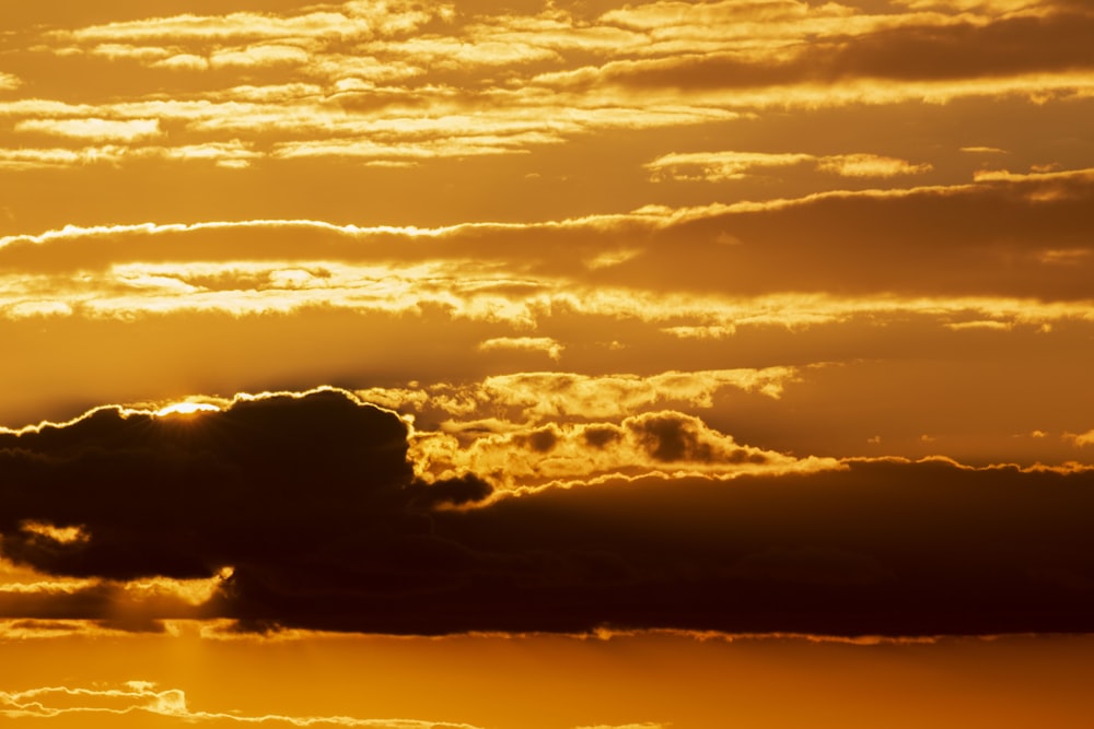 cloud formation during golden hour