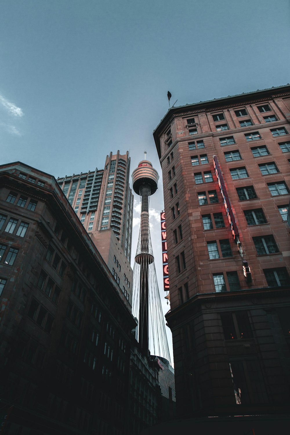 low angle photography of high-rise buildings