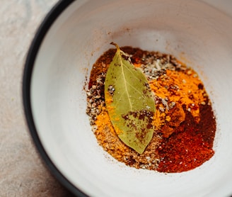 red chili powder on white bowl