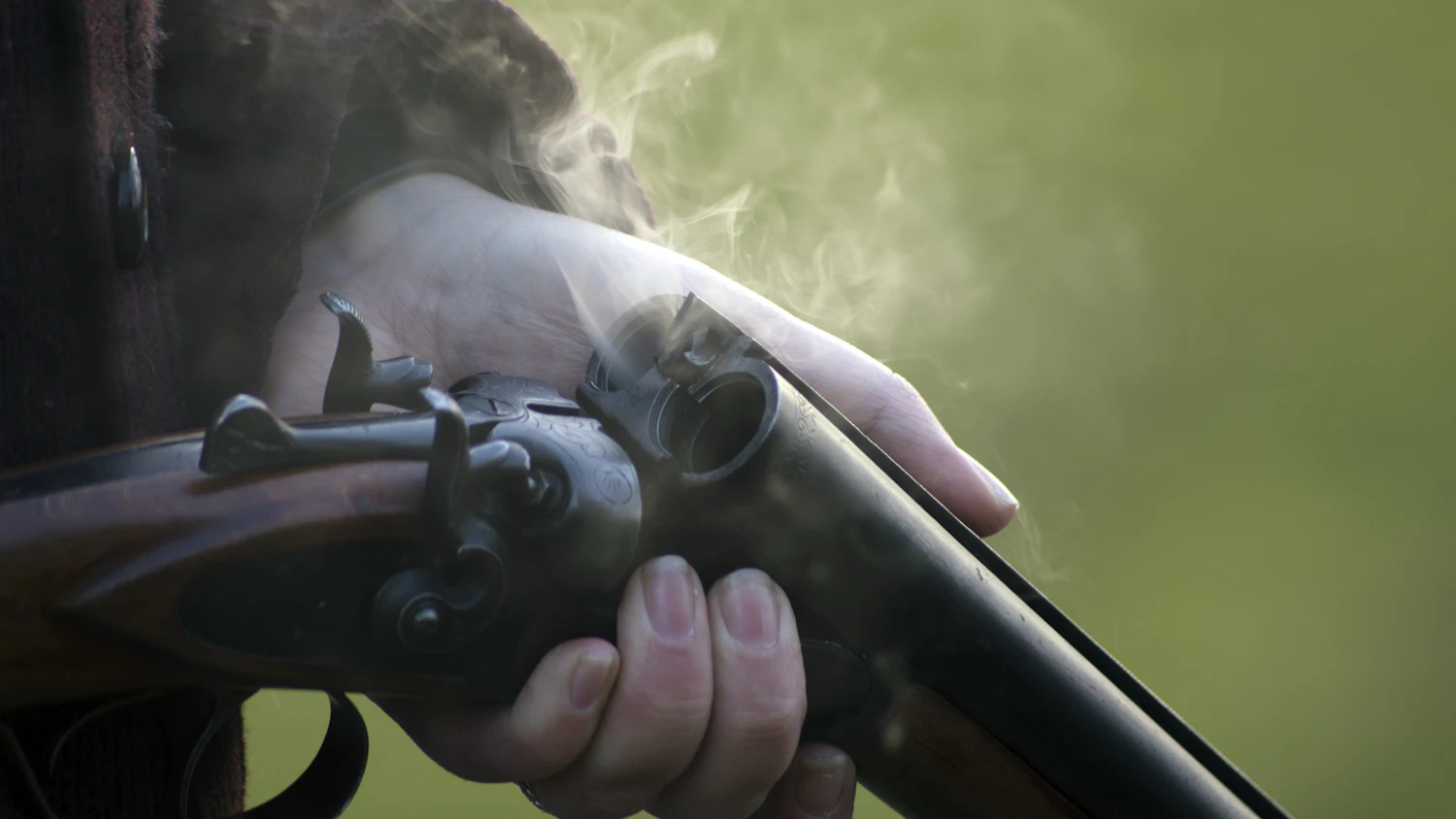 A fine shotgun at a clay shoot