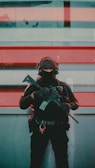 man holding rifle