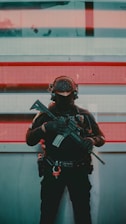 man holding rifle