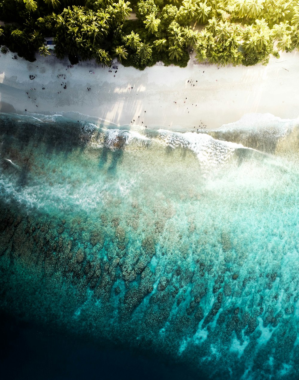 fotografia aérea do mar azul