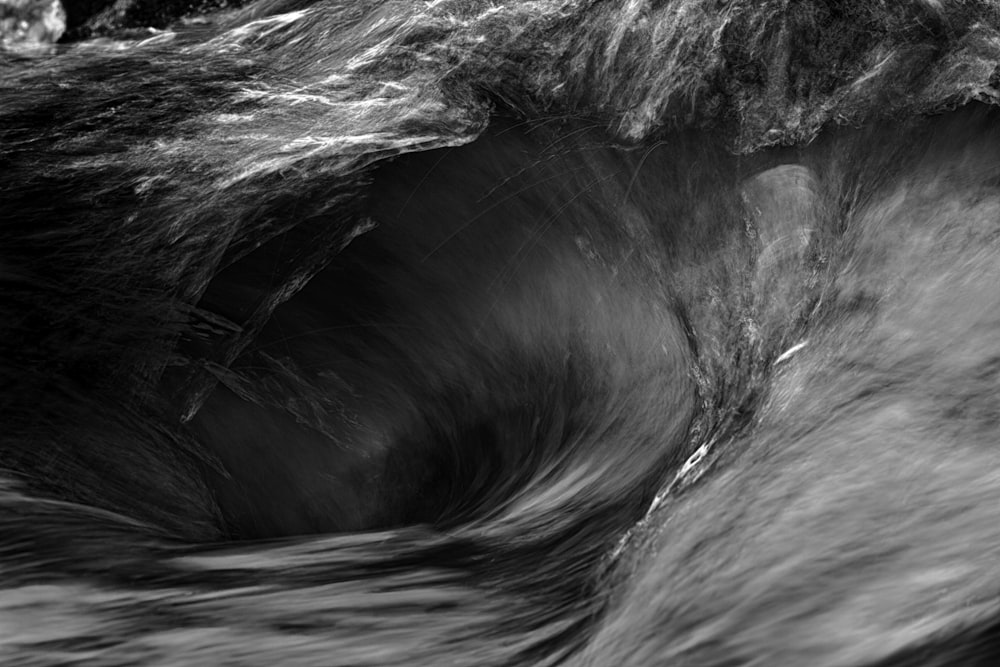 grayscale photography of seawaves
