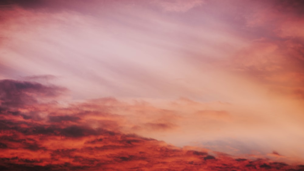 orange clouds during golden hour