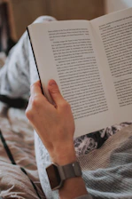 person reading book