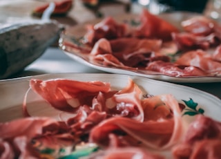 brown leafs on plates