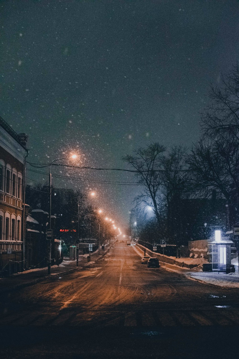 empty road at night
