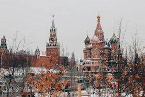 Moscow cityscape with historic architecture
