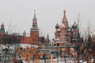 brown and gray concrete building during daytime russia teams background