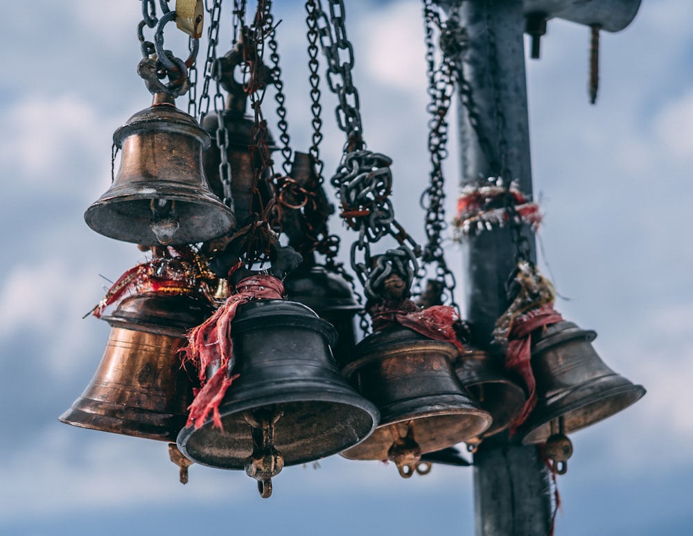 bell hanging on rod