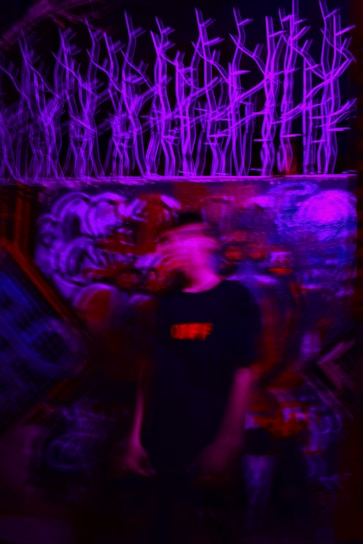 red and black LED light