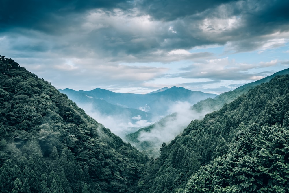 mountains and sky