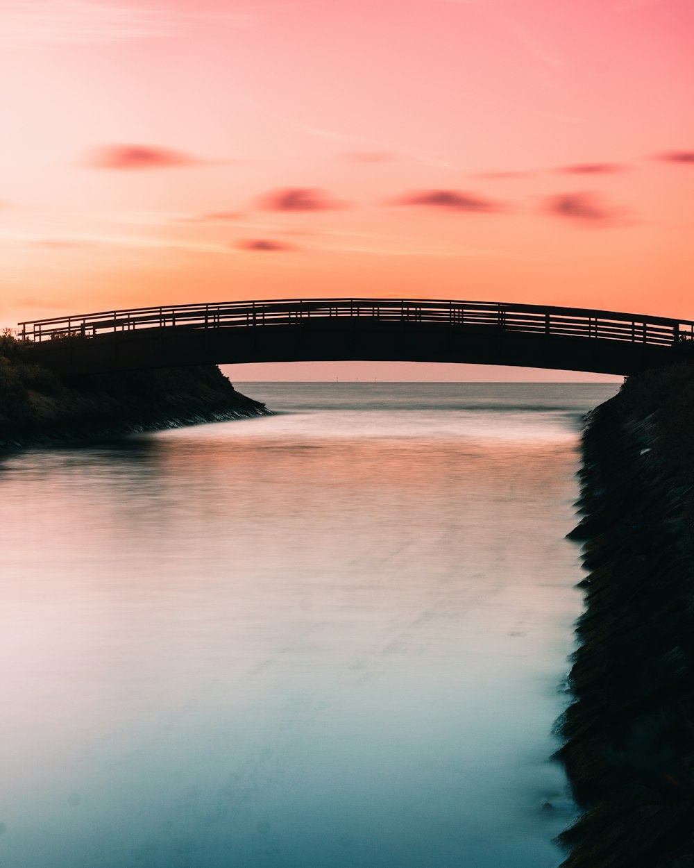 silhouette of bridge