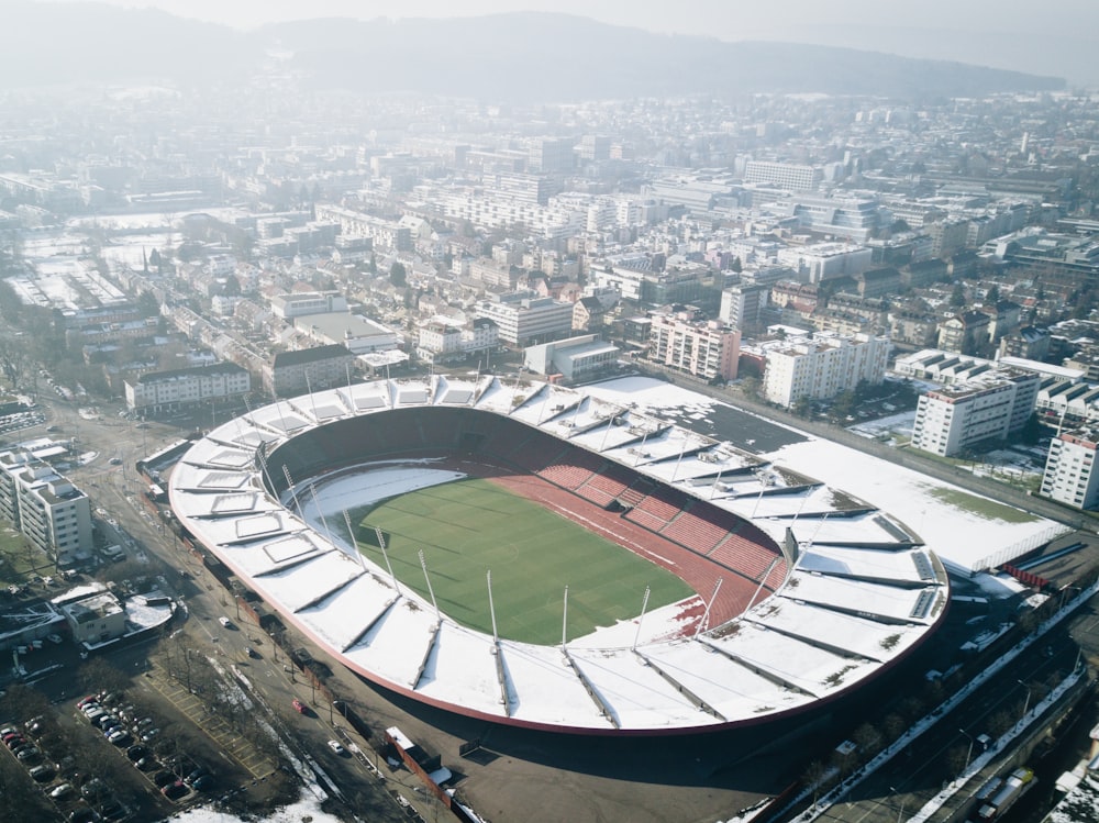 oval white stadium