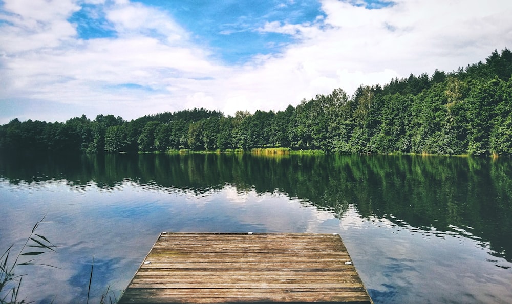 Blick auf das Dock am Flussufer