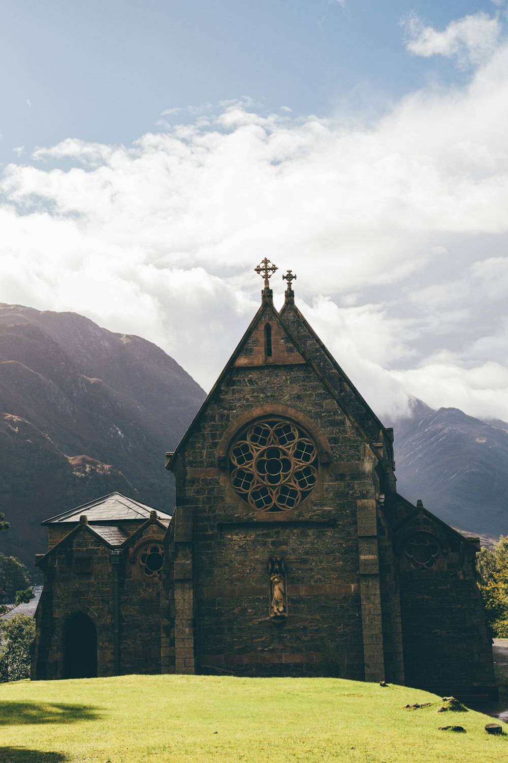 cathedral under blue and white sky