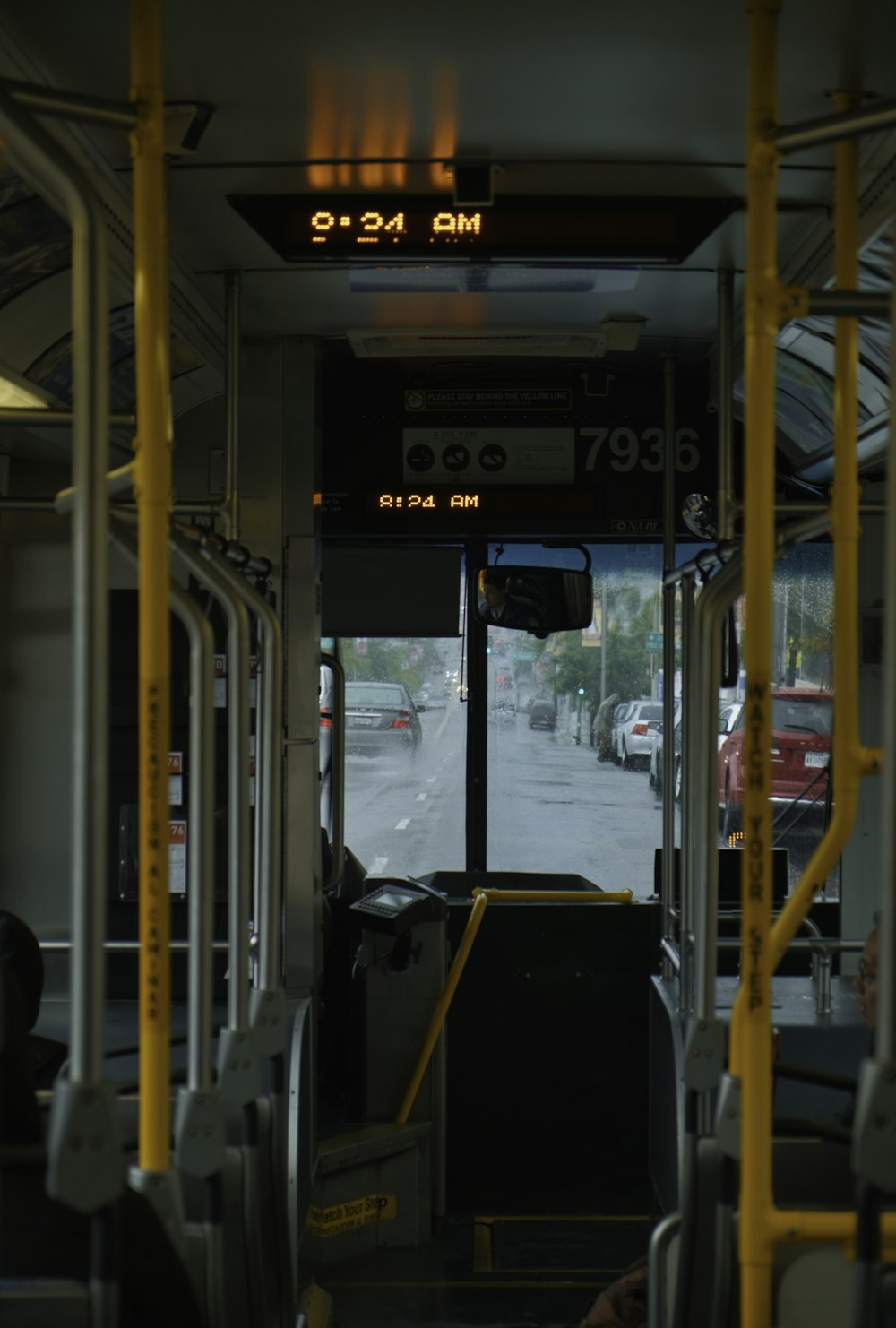 Vista interior del autobús