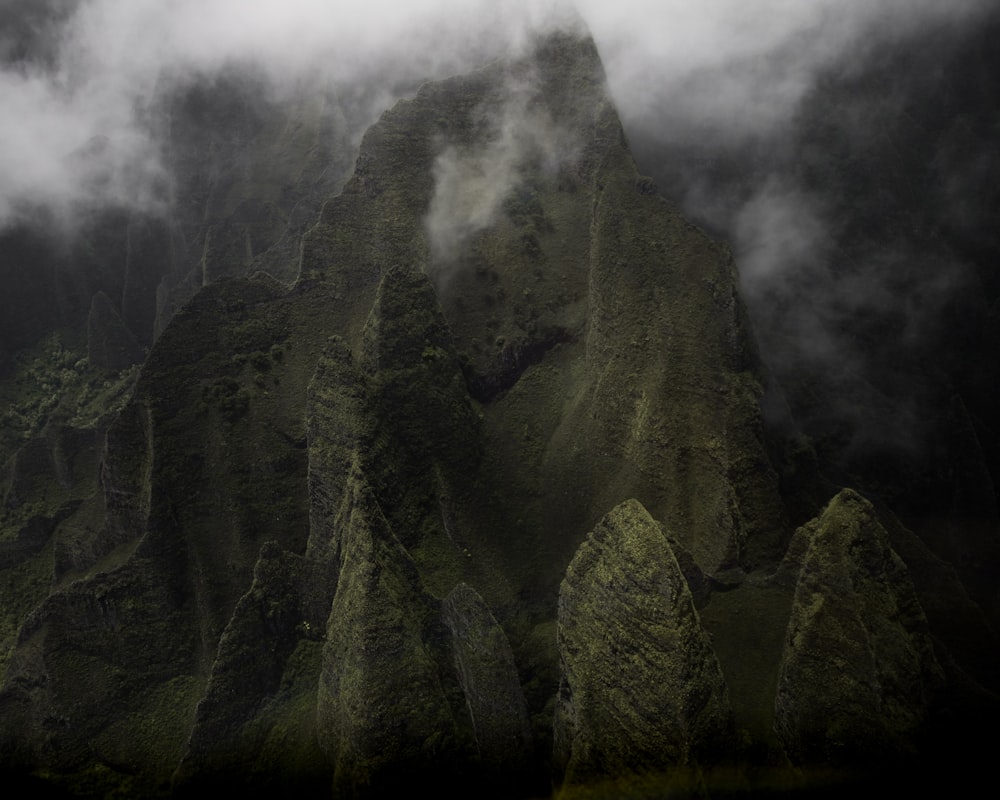 bird's-eye view photography of mountains