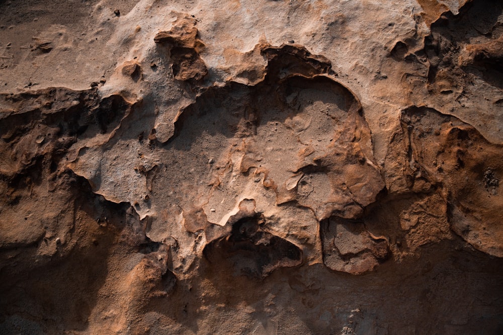 inside view of brown cave