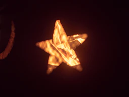 lighted orange star night lamp