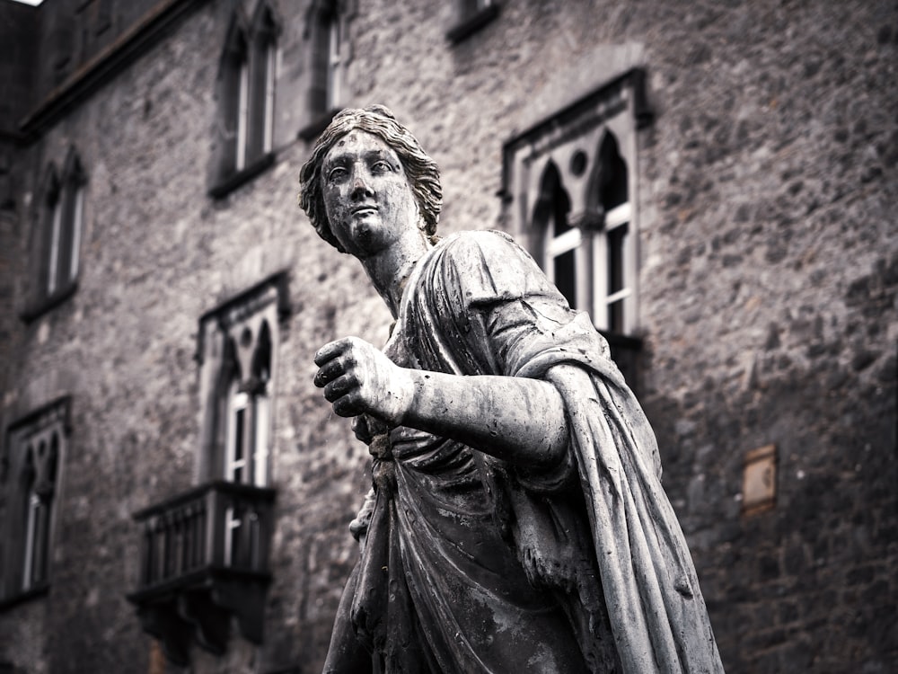 statue near building