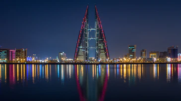 buildings at night
