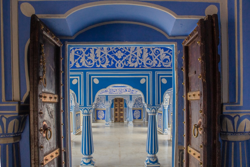 open door leading to the hallway of a building