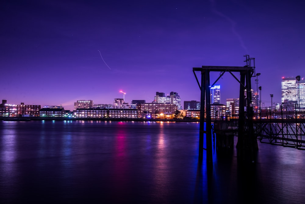 high rise building during night time