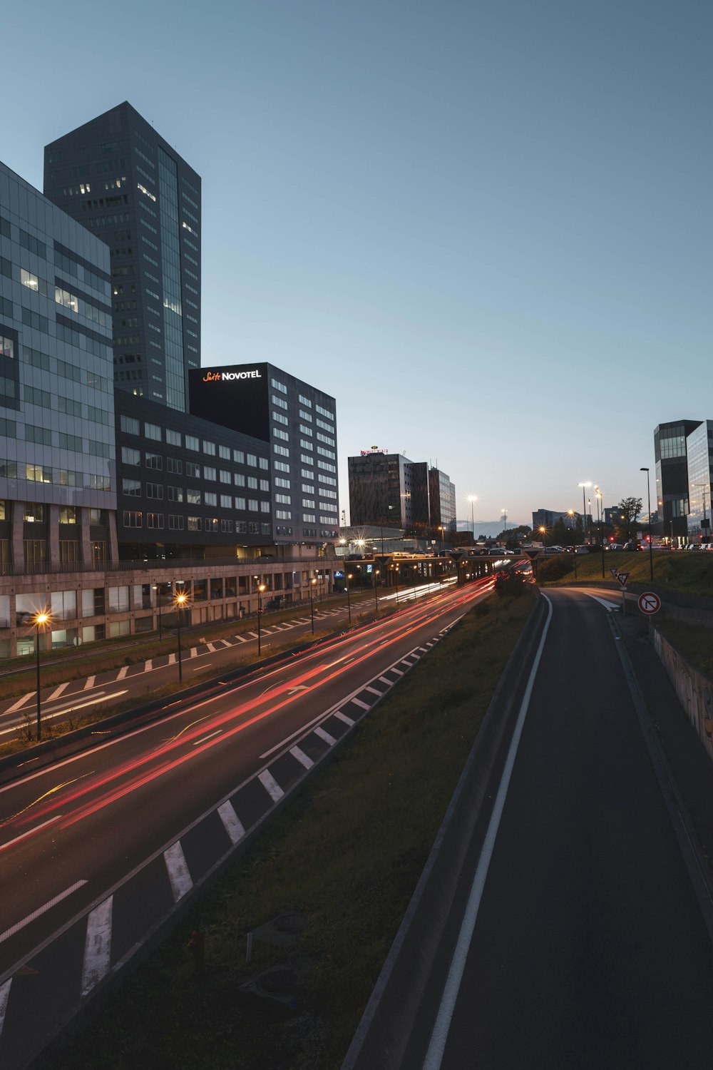 time lapse photography of road