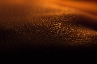 A close-up, abstract image showcasing a textured surface with rich lighting that highlights the intricate details. The warm glow and shadows create a sense of depth.