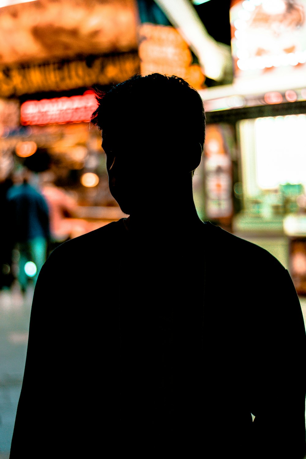 silhouette photo of man