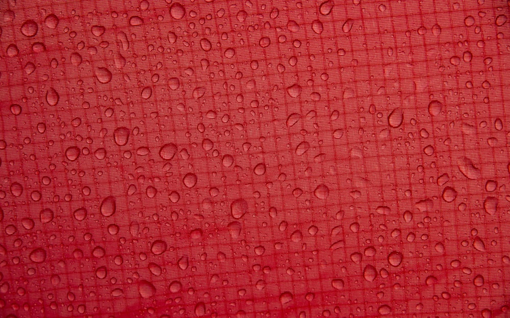 red textile