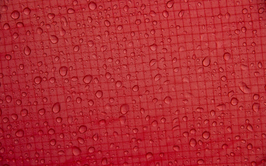 red textile,