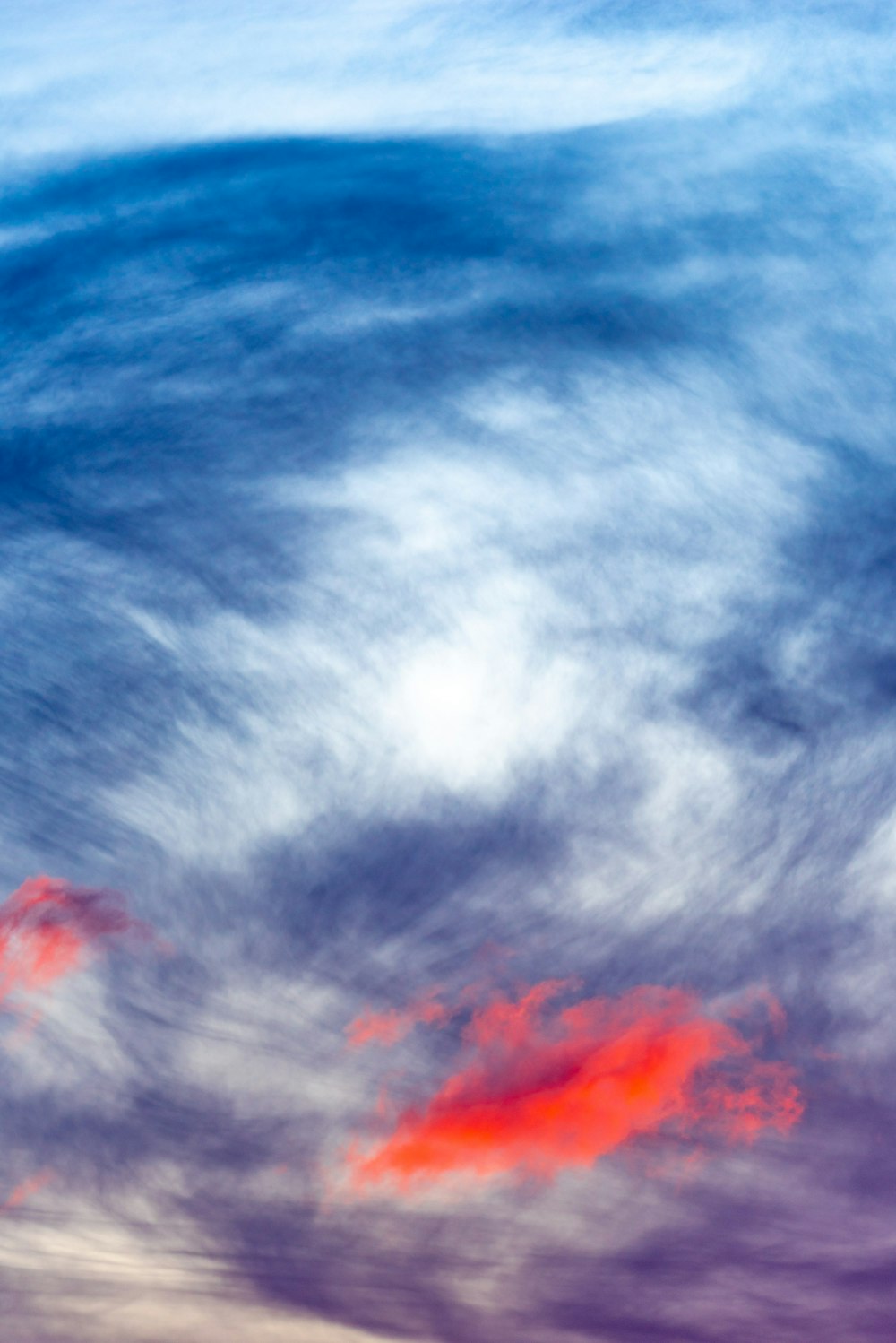 white and blue clouds