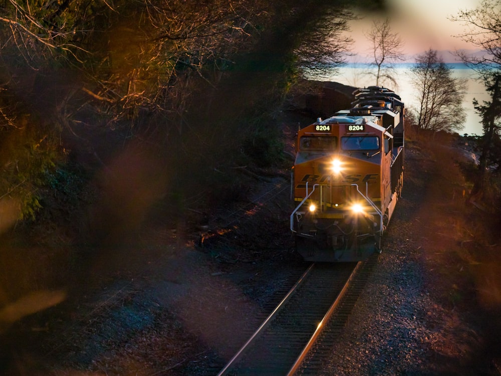 yellow train during daytime