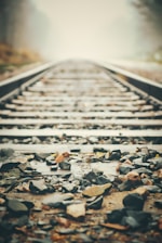 stones on train rails