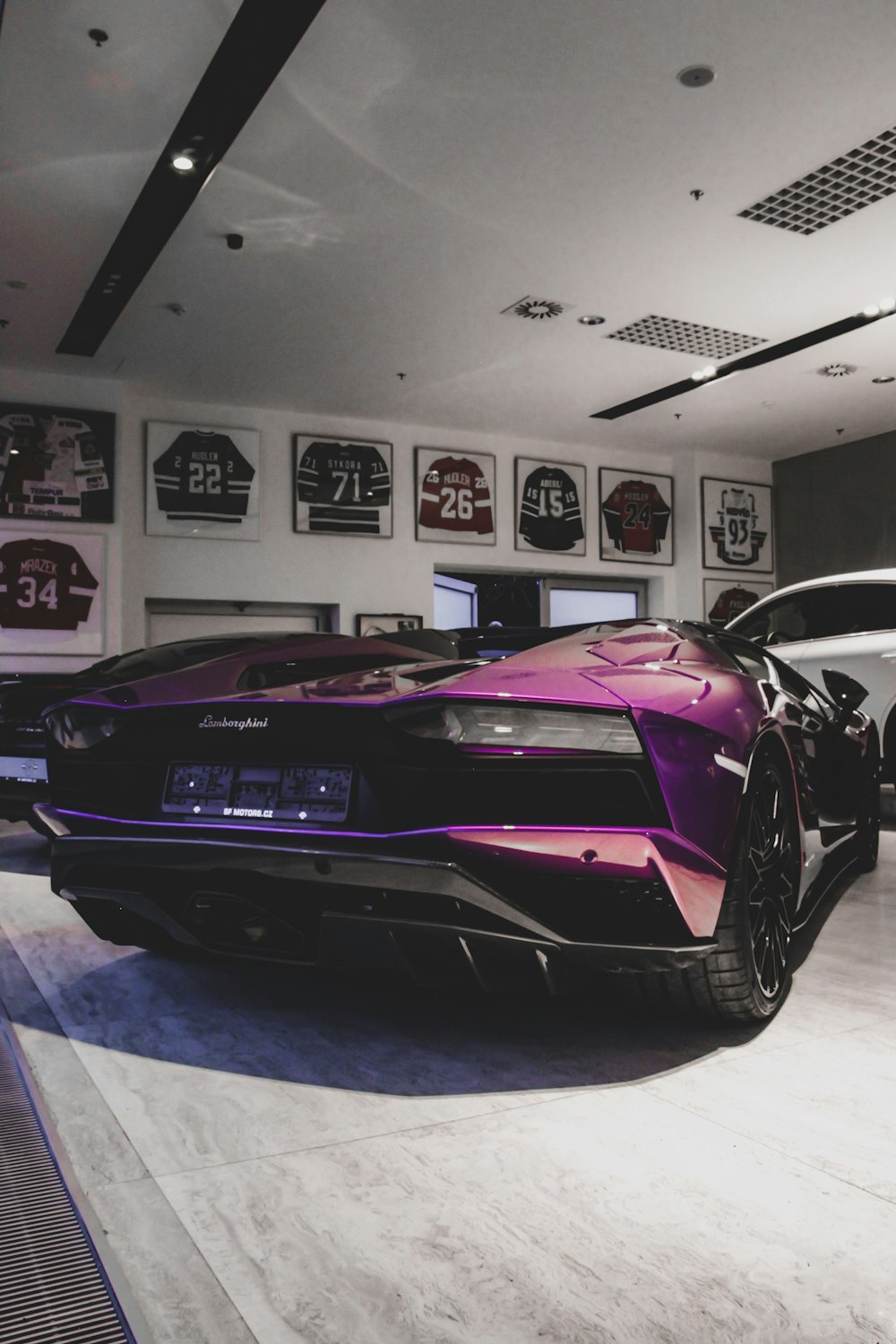 purple Lamborghini Gallardo