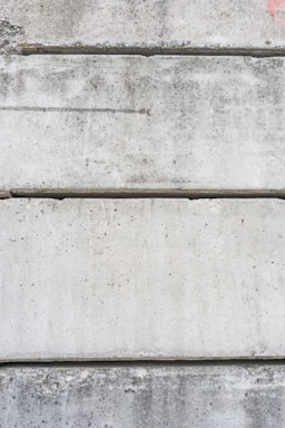 Finished concrete slab panel on construction site